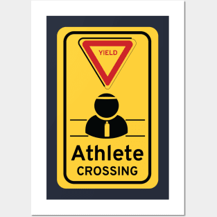 Athlete crossing Posters and Art